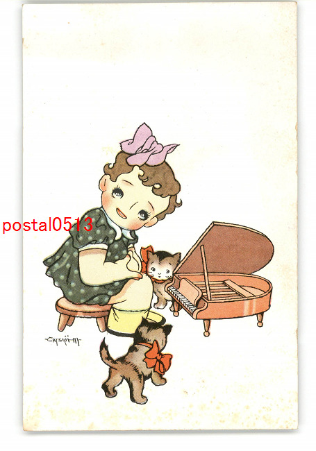 皇軍慰問絵はがき くるくるクルミちゃん集 松本かつぢ絵 カラー8